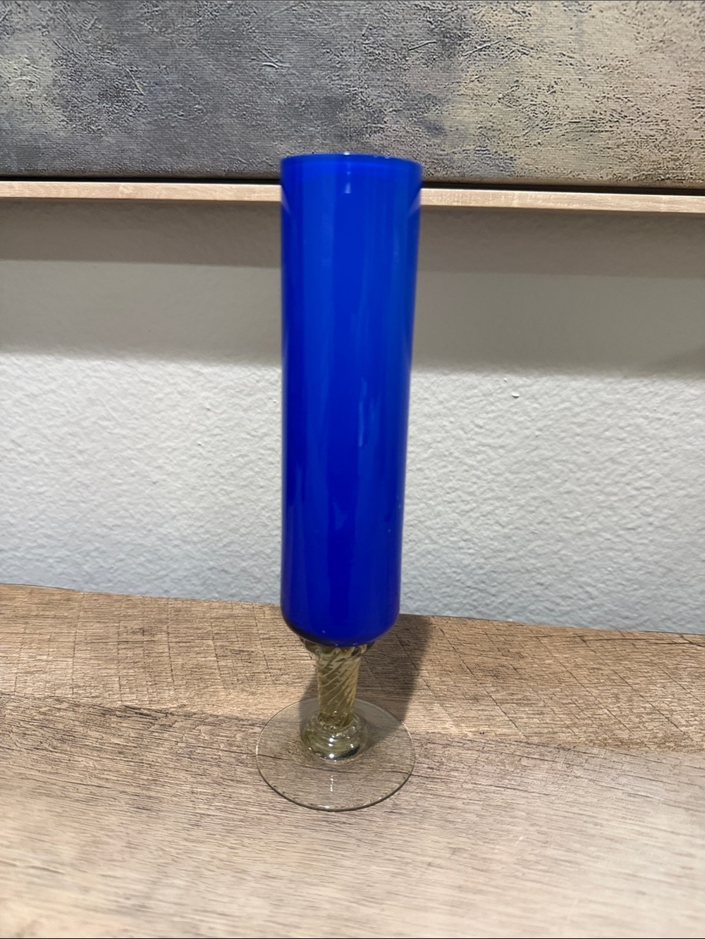 Vintage Cobalt Blue Glass Bud Vase
